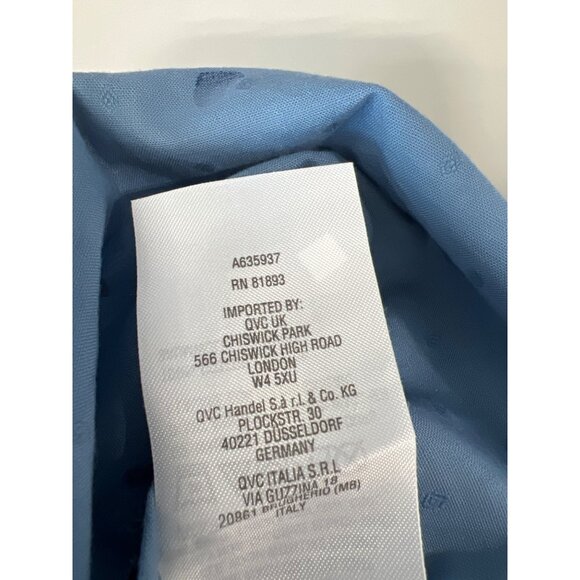 Denim and Co Valentines Clip Dot Button Front Shirt Med Denim Blue Womens Small - Picture 4 of 6